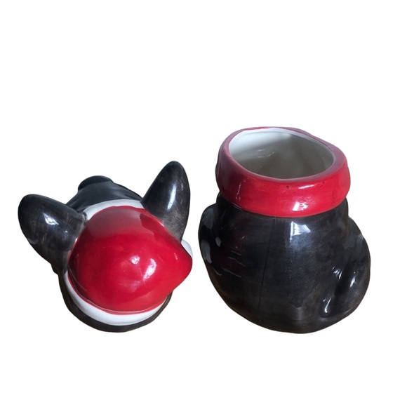 Holiday Time black Scottish Terrier 12 inch ceramic cookie jar - Picture 4 of 6